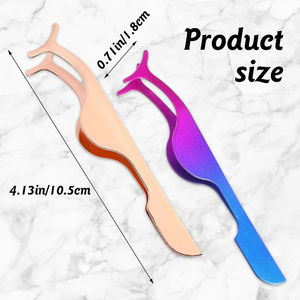 Applicateur professionnel en acier inoxydable antistatique à pointe dentelée pour pose de faux cils et extension de cils de précision - Product Image 3