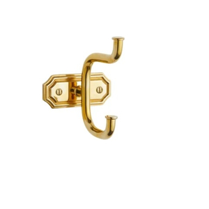 Classic Brass Wall <b>Hook</b> Single Coat Hanger Rust Resistant Metal <b>Hook</b> <b>for</b> Clothing Storage Installation with Drill - Product Image 6