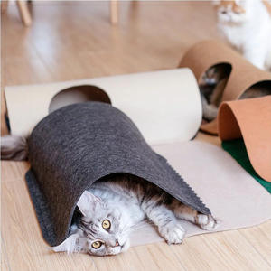 पेट फ़र्निचर फेल्ट फ़्लोर भूलभुलैया किटी खेल का मैदान प्ले लेबिरिंथ पैड एक्टिविटी टॉय कैट टनल मैट - Product Image 4