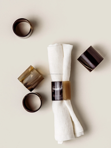 Servilleteros de cuerno de búfalo Servilletero de anillo de aspecto natural para mesa de comedor Hecho de cuerno de vaca por Falak World Export - Product Image 2