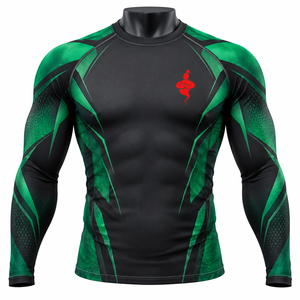 Camiseta Deportiva de Compresión de Manga Larga para Hombre, Ropa Deportiva para Entrenamiento, Fitness, Running, Ciclismo, Surf, Gimnasio - Product Image 1