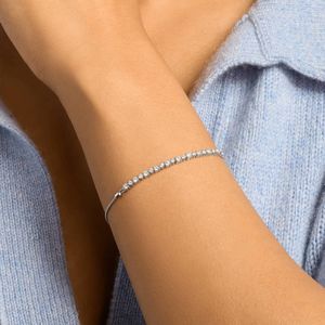 Diamond Alternating Bolo <b>Bracelet</b> in White Gold - Product Image 2