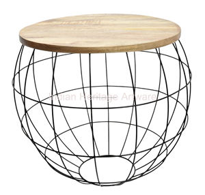 Ensemble de tables gigognes de style moderne pour le salon, meubles, tables basses en métal, tables d'appoint avec table d'organisation en fer - Product Image 4