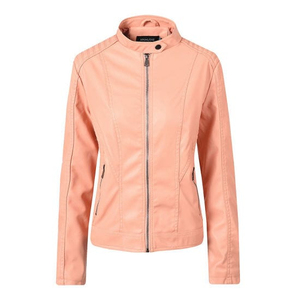 Chaqueta Corta de Mujer en Piel Sintética de Oveja con Cuello de Piel Vegana, Cierre de Cremallera, Resistente al Viento, Ecológica y Transpirable, Abrigo de Invierno - Product Image 4