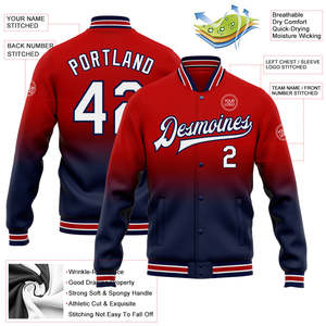 แจ็คเก็ตเบสบอล Letterman Bomber รุ่น Best Choice แบบสั่งทำพิเศษสำหรับทีม พร้อมปักชื่อและหมายเลข ปิดด้วยกระดุมแบบ Snap ผู้ผลิตและจำหน่าย OEM - Product Image 2
