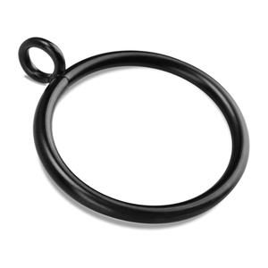 Curtain Rings with <b>Clips</b> Black Metal Drapery Hardware Rustproof Smooth Sliding Eyelet Rings For Window Shower Rods Wholesale - Product Image 2