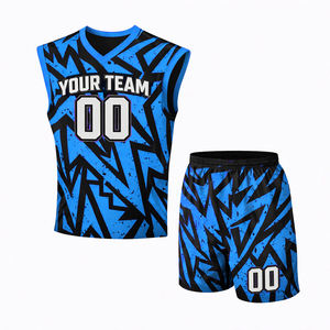 Maillot et short de sport personnalisés pour équipe, imprimés par sublimation, réversibles, été, séchage rapide, extensibles - Product Image 6