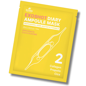 มาส์กหน้า BIAIfekt EXOSHOT Diary Ampoule Mask NO.2 ซิก้า คอลลาเจน โพรโพลิส ใบเสือ ช่วยลดเลือนริ้วรอย กระชับรูขุมขน ปรับผิวกระจ่างใส บำรุงผิวหน้า - Product Image 1
