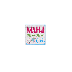Custom Beaded Square Textile <b>Coaster</b> Mahj Mahj Mahj Embossed <b>Pink</b> White Geometric Design Durable Modern Mahjong Theme use - Product Image 4