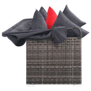 Conjunto de Sofá de Ratán Gris Oscuro y Gris para Jardín, Muebles de Exterior Elegantes - Product Image 6