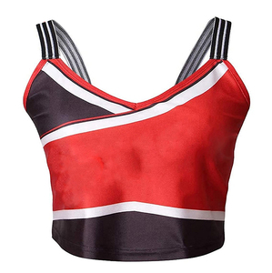 Robe de cheerleading personnalisée OEM pour femme, en tissu polyester Dry Fit, tenue d'entraînement d'équipe sans manches, uniforme de danse scolaire et de sport, ensemble de strass - Product Image 4