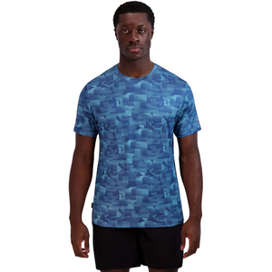 Stylish <b>Men</b> Grey Printed Rash Guard Quick Dry UPF 50 Short Sleeve Sublimation Swim Shirt Performance <b>Top</b> - Product Image 5