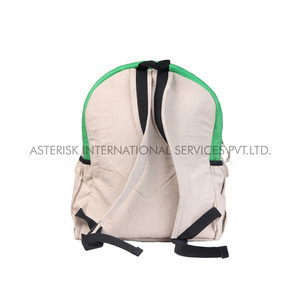 Hot Selling New Design Custom Logo Medium Hemp <b>Laptop</b> Backpack Men's Women's Customizable for <b>Ladies</b> Kids Manufactured Nepal - Product Image 3