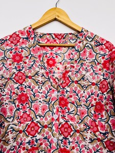 เสื้อแมกซี่แบบสวมหัวแบบลำลองสำหรับผู้หญิงเสื้อสวมหัวผ้าคอตตอนมีเข็มขัดแต่งระบายแบบลำลองฤดูร้อน - Product Image 6