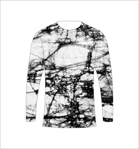 T-shirt de sport à manches longues à texture marbrée, léger, pour l'entraînement physique - Product Image 2