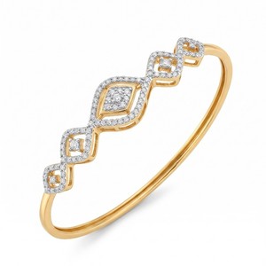 Bracelet unisexe plaqué or 14 carats avec diamants ronds taille brillant, certifiés IGI, style tendance, pour tous les jours et mariages - Product Image 3