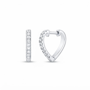 Boucles d'oreilles créoles en or 10 carats personnalisées avec diamants naturels certifiés SHRAMAN DIAMOND, design moderne et romantique pour femmes, bijoux fins de fiançailles - Product Image 1