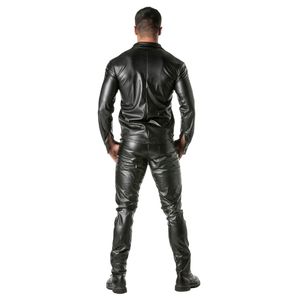 Camiseta Fetiche Negra y Roja para Hombre, Ropa de Club, Elástica, Ajustada, Sexy, para Fiesta - Product Image 5