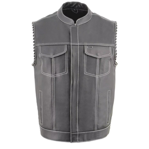 Chaleco de Cuero Personalizado para Hombre 2026, Estilo Casual Otoñal con Botones, de Alta Calidad, Transpirable, Resistente al Viento e Impermeable - Product Image 1