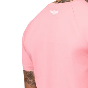 Custom <b>Mens</b> Casual <b>Pink</b> Oversized Jersey Performance T-<b>Shirt</b> 100% Cotton Quick Dry Breathable Front Custom Brand Gym Workout - Product Image 3