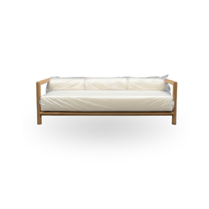 Modern Teak Outdoor <b>Sofa</b> Set Eco-Friendly Durable Minimalist Design for Garden & Poolside Use - Product Image 1