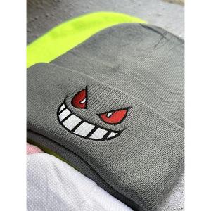 Gorro deportivo de algodón de Color sólido al por mayor, gorro de calavera bordado de Otoño/Invierno para hombre y mujer, gorro informal de invierno cálido en blanco - Product Image 1