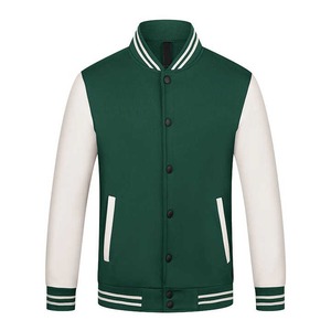 Blouson universitaire personnalisé pour adultes et jeunes, à capuche et col montant, 100 % laine, avec motif lettres imprimées en relief, style streetwear hivernal - Product Image 3