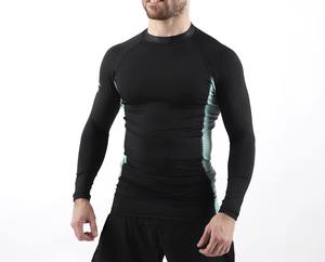 Nouvelle Arrivée - Vêtement Unisexe de Fitness : Rash Guard Longue en Spandex 240g Écologique avec Logo Personnalisé pour la Gym - Product Image 3