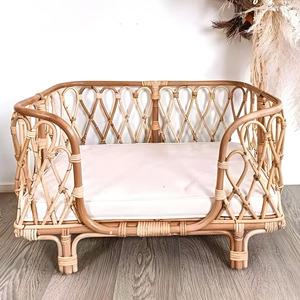 Cama para perros de ratán, camas para mascotas hechas a mano con caña, de gran calidad, ecológicas, sofás cama para gatos. - Product Image 1