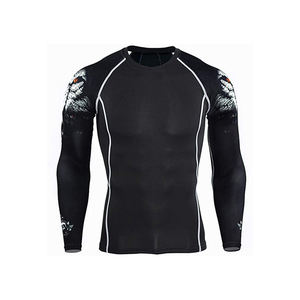 2026 New Gym shirt MMA rash guard <b>long</b> <b>sleeve</b> training <b>top</b> athletic BJJ performance <b>workout</b> moisture wicking stretch fit apparel - Product Image 2