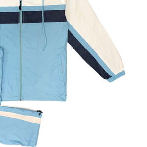 Men's Custom Color Block Tracksuit Hooded Windbreaker <b>Jacket</b> and Jogger Pants 2 Piece Set Sportswear Lightweight Jogging Suit - Product Image 6