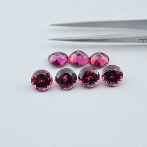 Pierre précieuse naturelle de grenat Umbalite de 7 mm, taille ronde facettée, pierre de grenat magenta du Malawi pour bague, pendentif, bracelet, bijoux DIY - Product Image 2