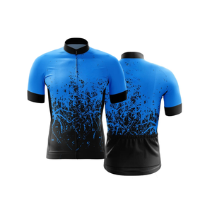 Ropa de Ciclismo Personalizada Premium con Sublimación en Azul y Negro, Jersey de Ciclismo de Carretera con Impresión, Fabricante de Ropa de Ciclismo que Absorbe la Humedad - Product Image 1