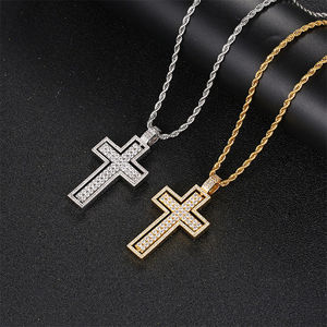 Pendentif Charme Micro-Pavé Zircon Plaqué, Coupe Ronde Brillante, Unisexe, Style Hip-Hop, Solitaire Amovible, Bijoux Fins de Luxe - Product Image 6