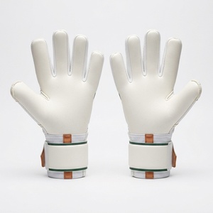 Green PU Leather Football Goalkeeper <b>Gloves</b> With Adjustable Wrist Strap And Finger Protection For Adults And Teens - Product Image 2