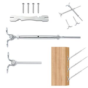 Kit Ringhiera in Acciaio Inossidabile di Grado Marino con Cavo da 1/8" e Angolo Regolabile a 180° - Product Image 1