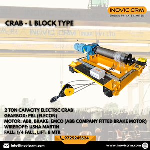 Grue électrique robuste INOVIC CRM 2 tonnes, unité de grue à griffes |   Chariot motorisé à double poutre pour levage industriel IP65 - Product Image 2