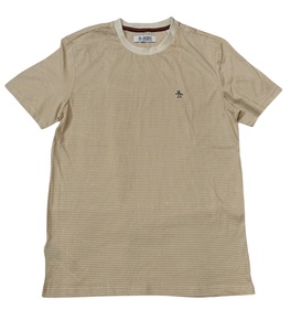 T-shirt décontracté pour homme, coupe classique, séchage rapide, respirant, col rond, uni, tricoté, teint en fil, lavé, 100 % coton - Product Image 2
