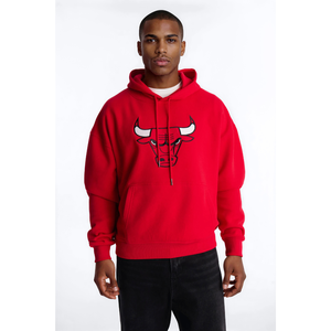 Sweat-shirt à capuche pour homme, coupe classique, logo Chicago, design uni, 100% coton molletonné, vêtement décontracté d'hiver, brodé, 430g, respirant - Product Image 2