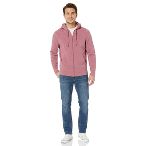 Sudadera con capucha y cremallera completa de algodón, estilo urbano, ajuste slim, para hombre, fabricante de sudaderas con cremallera de alta calidad - Product Image 3