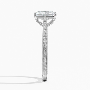 Anillo de compromiso BOJ Ring 069 con corte radiante, plata 925, grabado Elsie, diamante de 2 quilates, color D, VVS1, moissanita, certificado GRA, en oferta. - Product Image 3