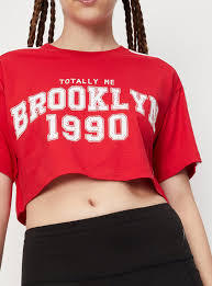 T-shirt court ample en coton épais pour femme, style streetwear tendance - Product Image 4