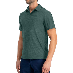 Camisetas de Manga Corta para Hombre, con Logotipo Frontal Personalizado, Tejido Sólido 100% Algodón, Secado Rápido, Transpirables, con Cuello, Estilo Casual - Product Image 3