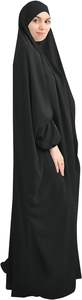 Abaya noire vintage islamique pour la prière, le Hajj et l'Omra, Kaftan Abayas Hijab respirant pour filles - Product Image 3