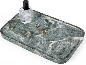 Marble <b>Tray</b>, 12"x8" Natural Marble Vanity <b>Tray</b> for Countertop Bathroom Kitchen Dresser Marble Catchall <b>Trays</b> for <b>Perfume</b> Jewelry - Product Image 4