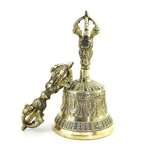 Campana de Mano de Latón, Campana Tradicional de Templo, Campana Escolar Vintage, Campana Decorativa de Oración para el Hogar, Oficina, Recepción - Product Image 4