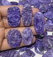 Charoite violette naturelle, cabochon lisse, pierre précieuse polie, pierre brute du Rajasthan pour la fabrication de bagues et de pendentifs, prix de gros en vrac