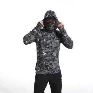 Sudadera con Capucha para Hombre, de Verano, para Pesca, con Protección Solar UPF 50, de Secado Rápido, Transpirable, Ultrafina, Estampada, de Seda de Hielo, 100% Poliéster, de Fábrica OEM - Product Image 1