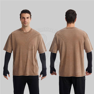 Camiseta Nueva a la Moda con Efecto Desgastado por el Sol, Material Suave, Camiseta Informal y Cómoda con Efecto Desgastado por el Sol - Product Image 3