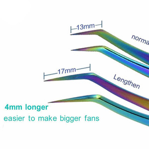 Pince à épiler personnalisée 2026 pour extensions de cils, anti-magnétique, volume, dorée, pour sourcils - Product Image 5